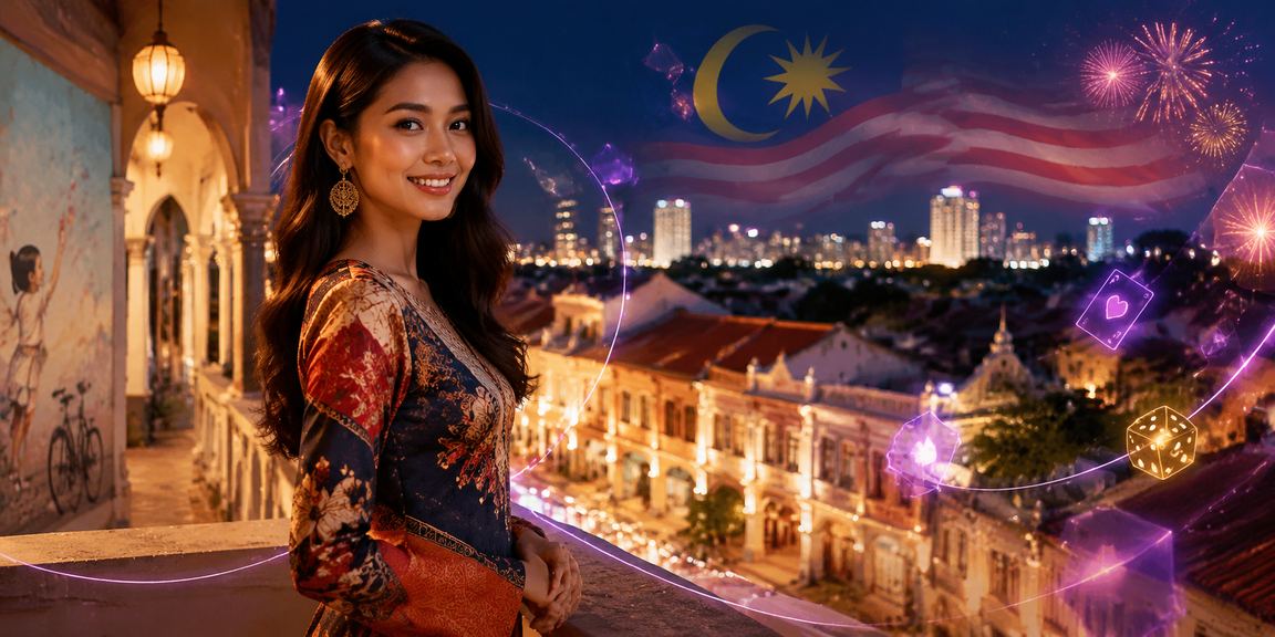 Suasana kasino hiburan Penang dengan rekabentuk batik Malaysia yang mewah dan meriah